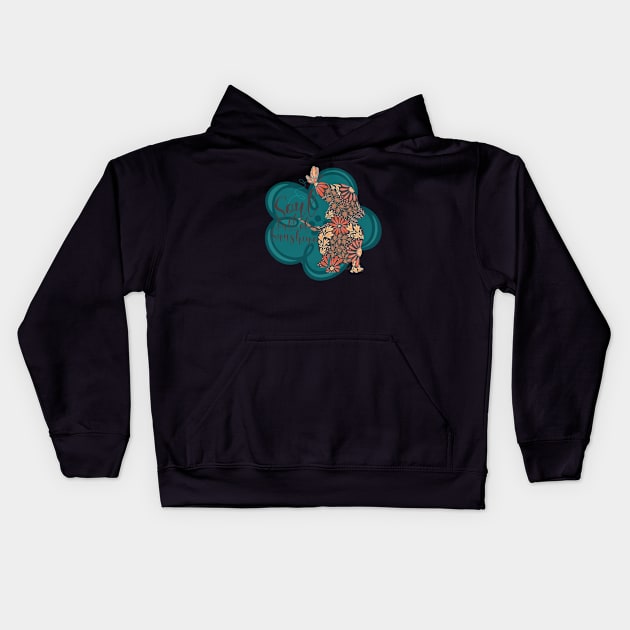 Soul Full Of Sunshine Garden Dachshund Kids Hoodie by Angel Pronger Design Chaser Studio